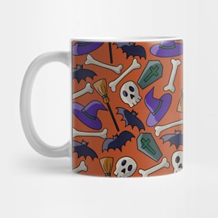 Mixed Spooky Confetti - Halloween Pattern - Dark Colors Mug